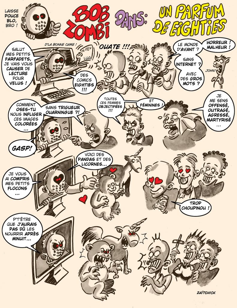 dessin presse humour Bob Zombi image drôle wokisme