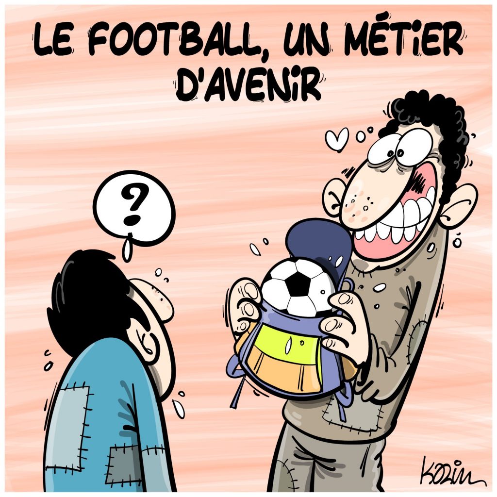 dessin presse humour football image drôle métier avenir