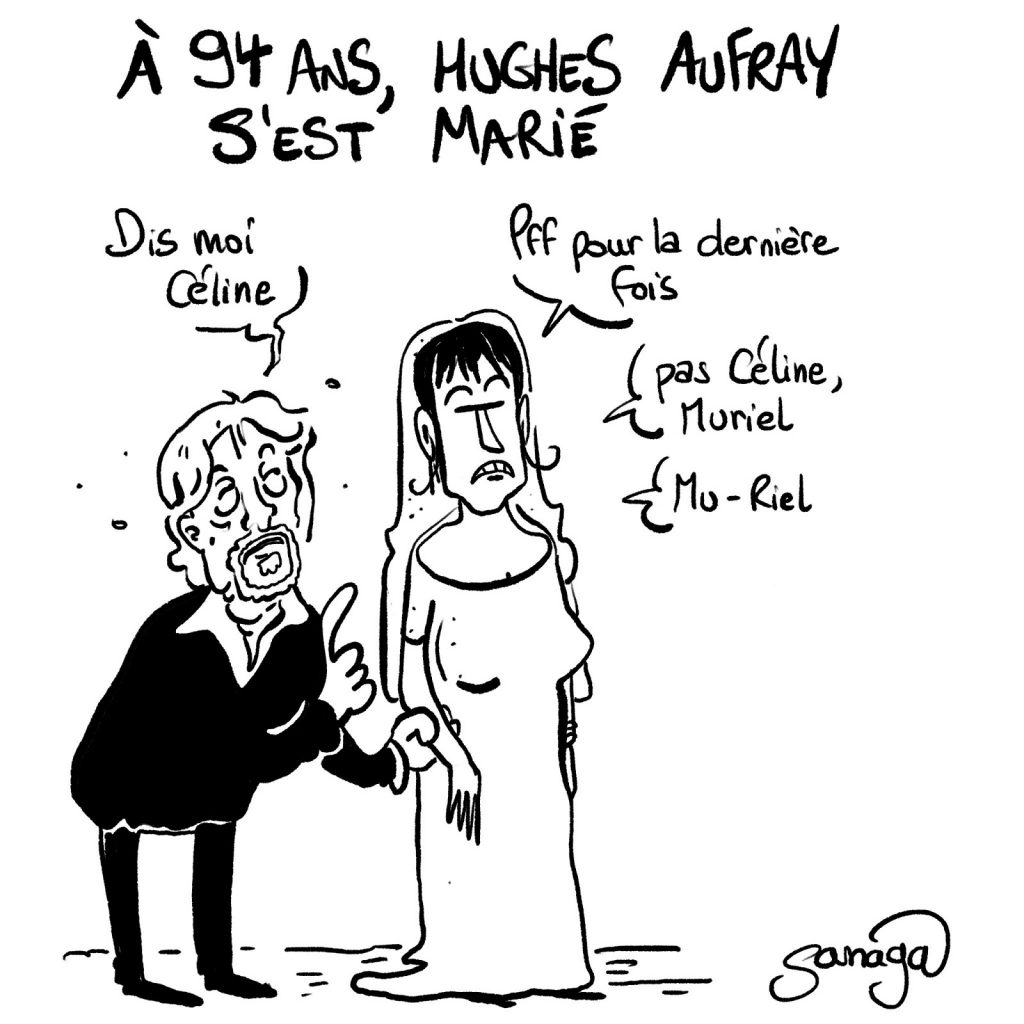 dessin presse humour mariage Hugues Aufray image drôle Muriel Médevand