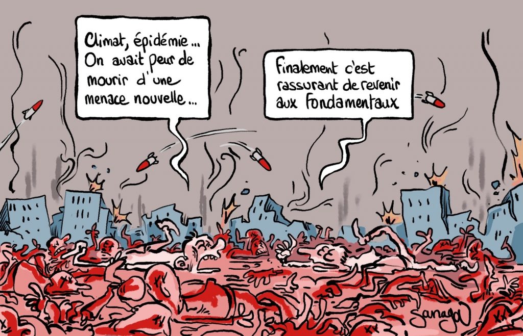 dessin presse humour menace nouvelle image drôle guerre apocalypse