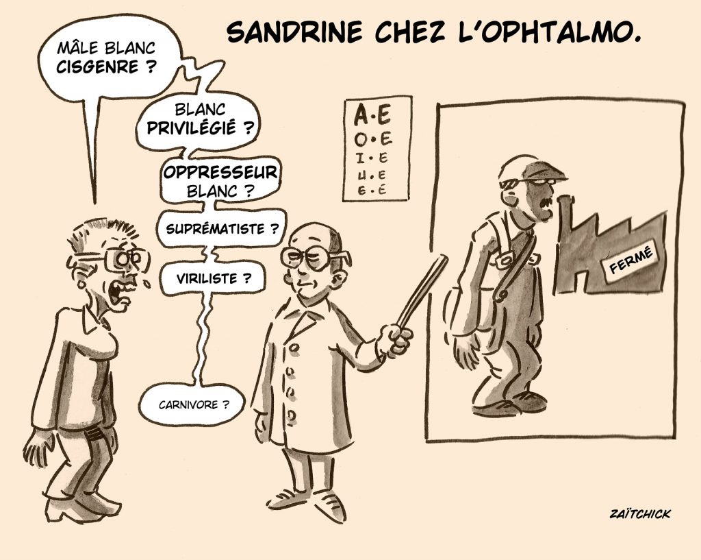 dessin presse humour idéologie image drôle Sandrine Rousseau