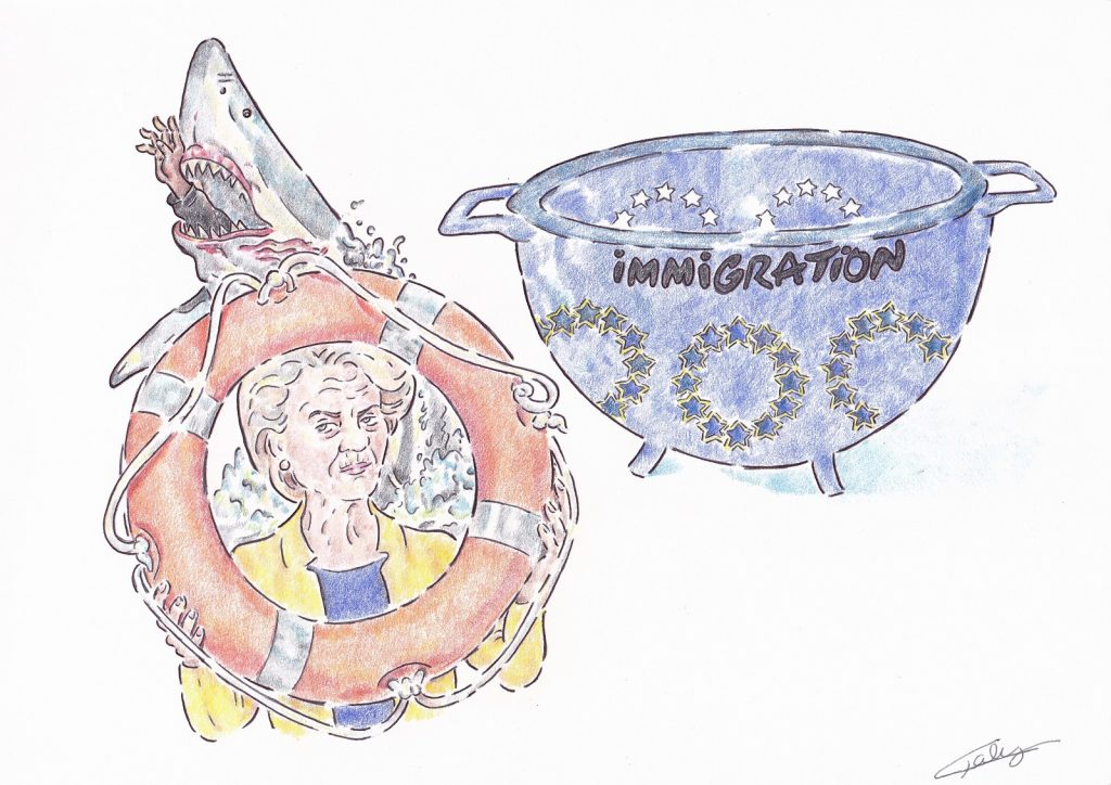 dessin presse humour immigration image drôle Europe