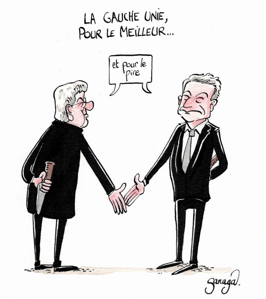 dessin presse humour poignard image drôle union gauche