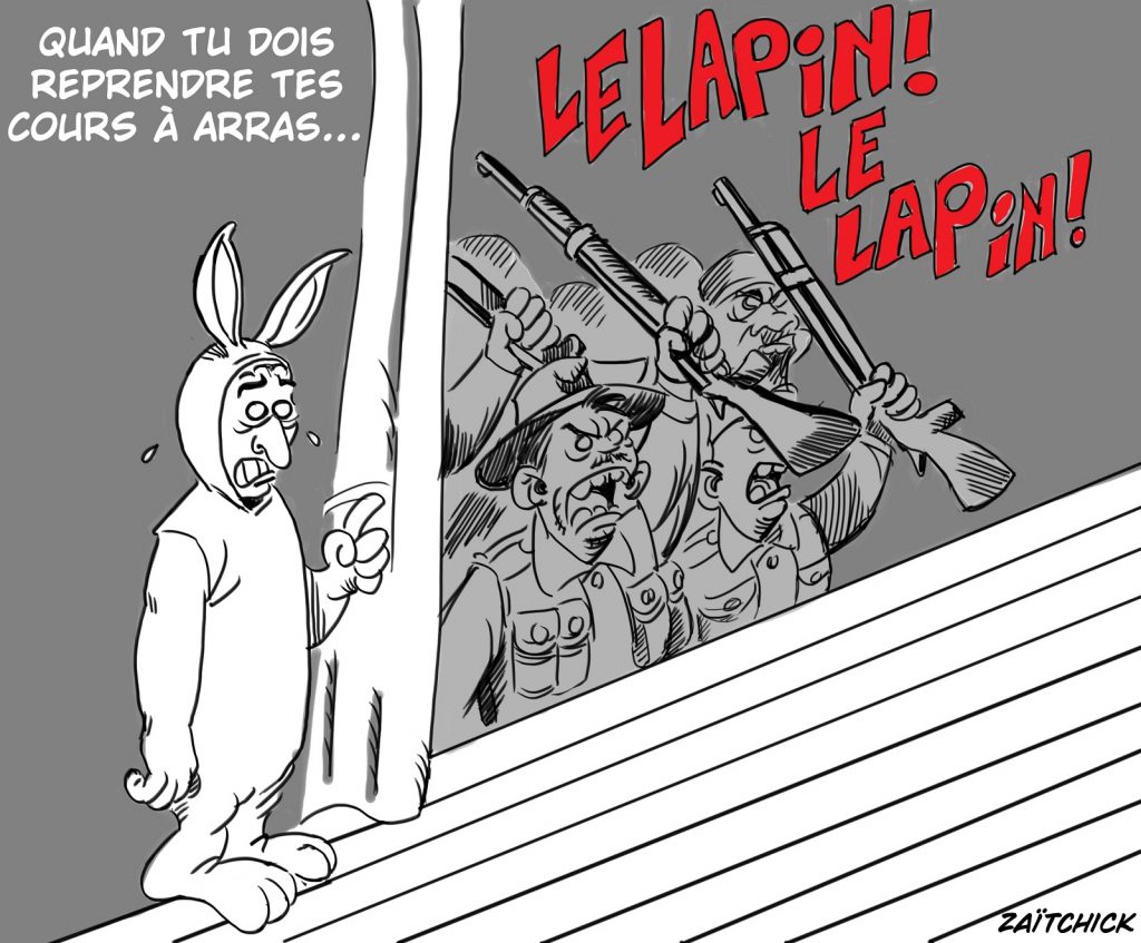 dessin presse humour attaque islamiste image drôle Arras professeur