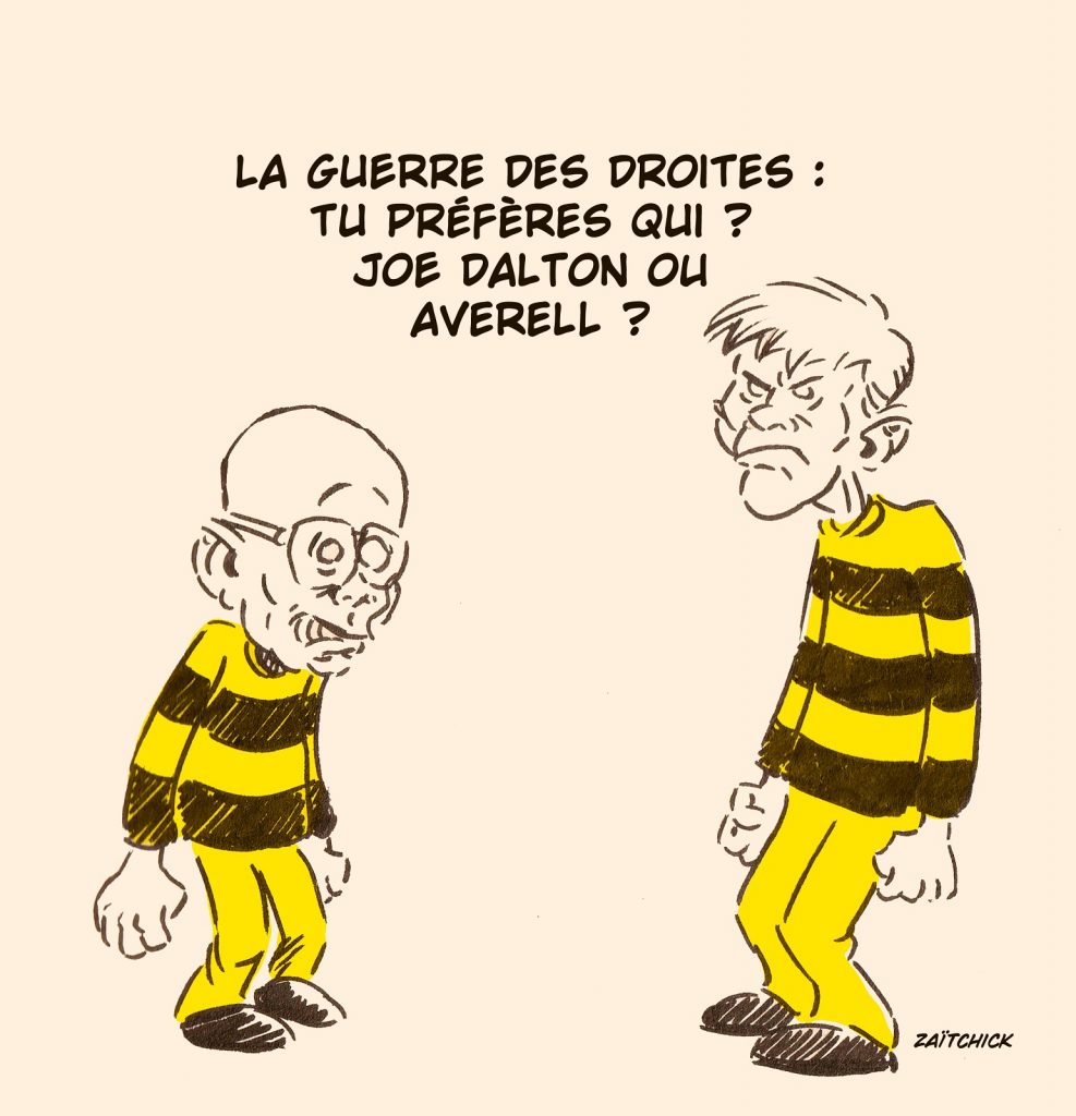 dessin presse humour guerre droites image drôle Éric Ciotti Laurent Wauquiez