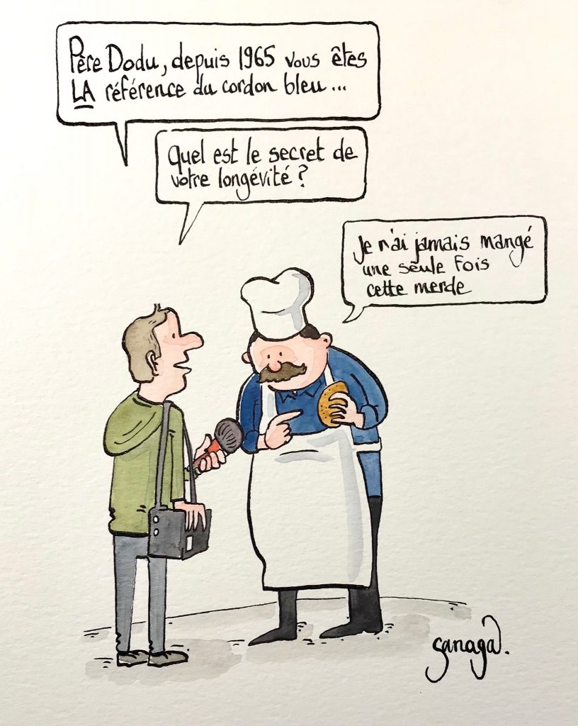 dessin presse humour cordon bleu image drôle Père Dodu