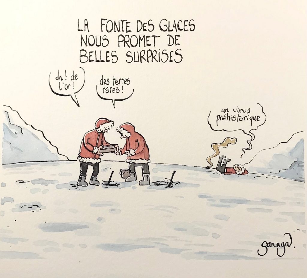 dessin presse humour réchauffement climatique image drôle surprises fonte glaces