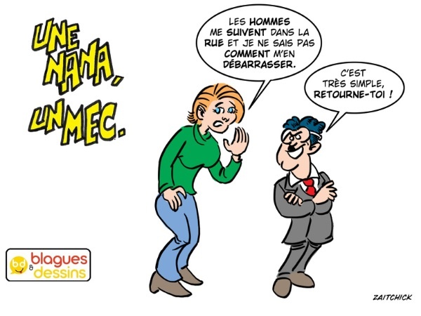 blague dessin humour mec nana homme femme harcèlement rue