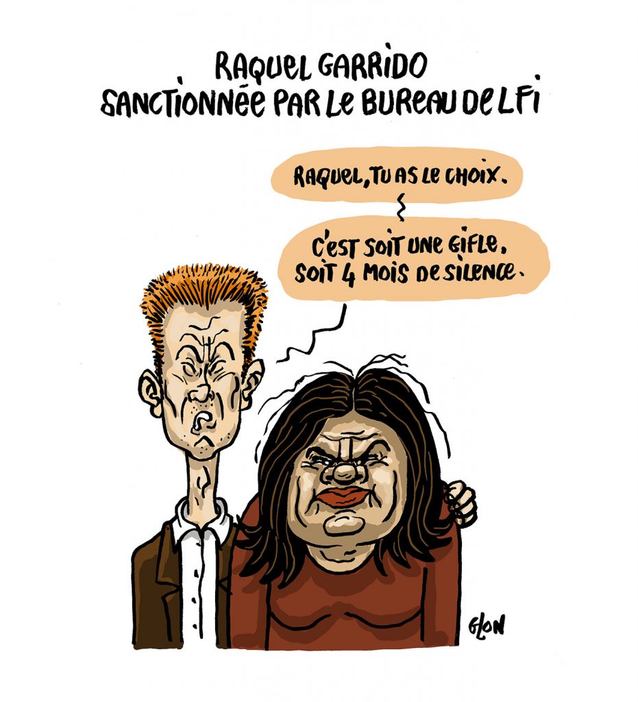 dessin presse humour LFI sanction image drôle Raquel Garrido