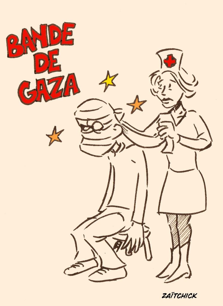 dessin presse humour guerre image drôle bande Gaza