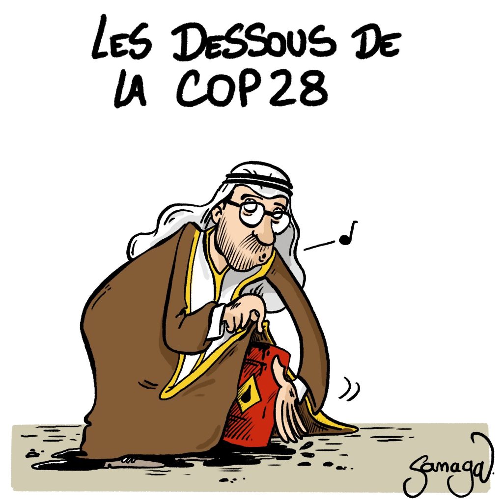 dessin presse humour écologie COP28 image drôle Dubaï