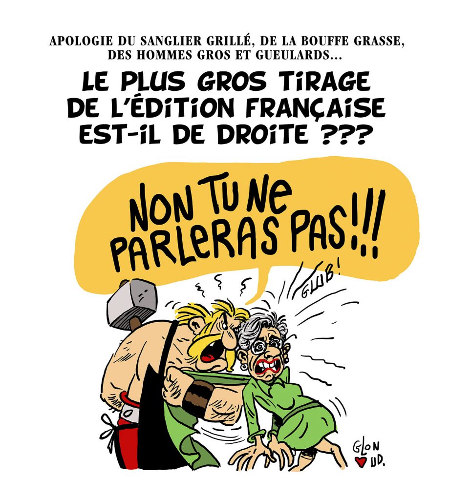 dessin presse humour sortie nouvel Astérix image drôle indignation sélective Sandrine Rousseau