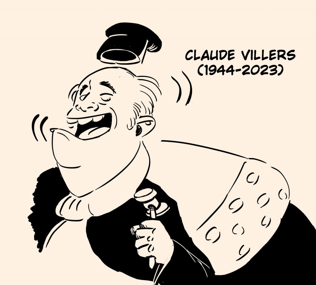 dessin presse humour disparition image drôle Claude Villers