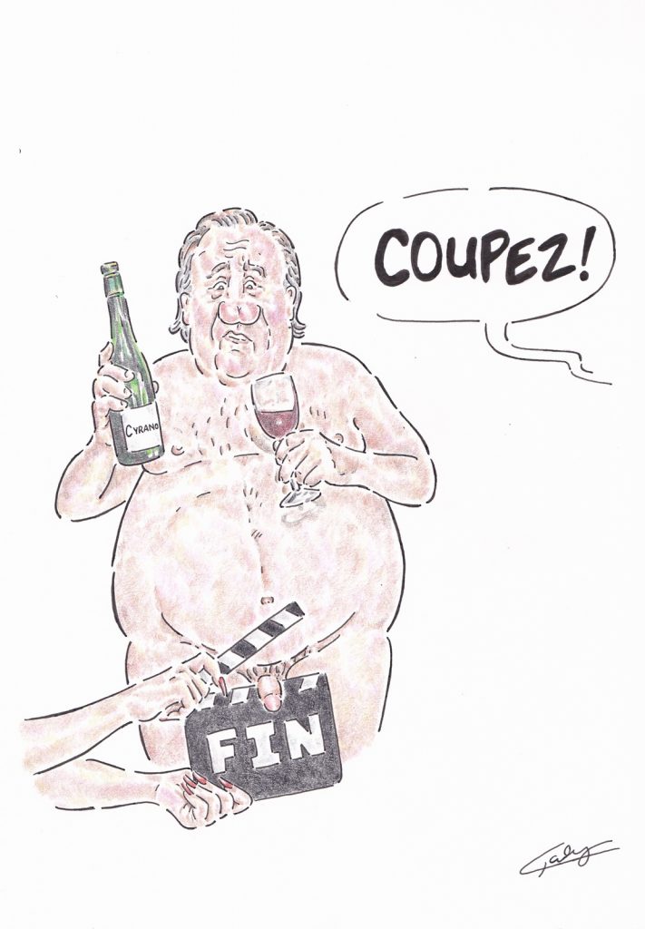 dessin presse humour complément d’enquête image drôle Gérard Depardieu