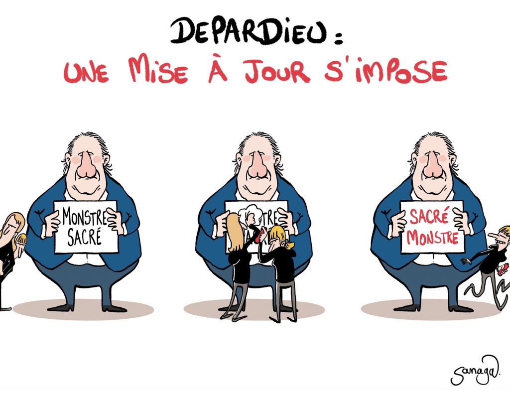 dessin presse humour Gérard Depardieu image drôle monstre sacré