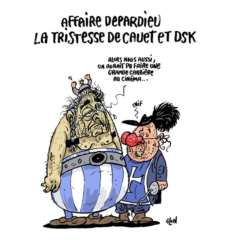 dessin presse humour complément d’enquête Gérard Depardieu image drôle Cauet Dominique Strauss-Kahn