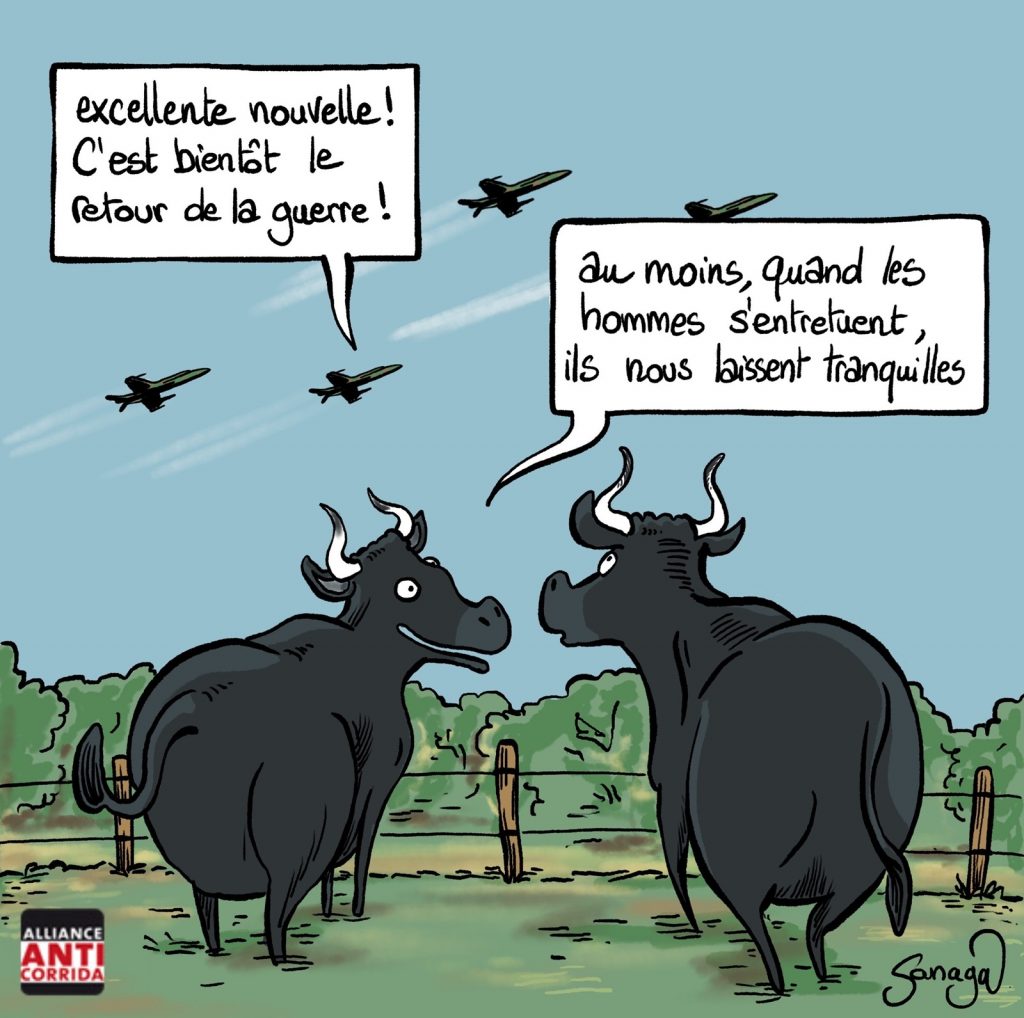 dessin presse humour guerre image drôle corrida