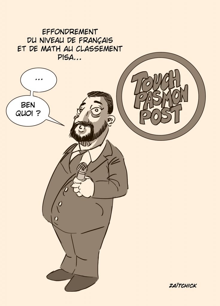 dessin presse humour effondrement France classement Pisa image drôle Cyril Hanouna