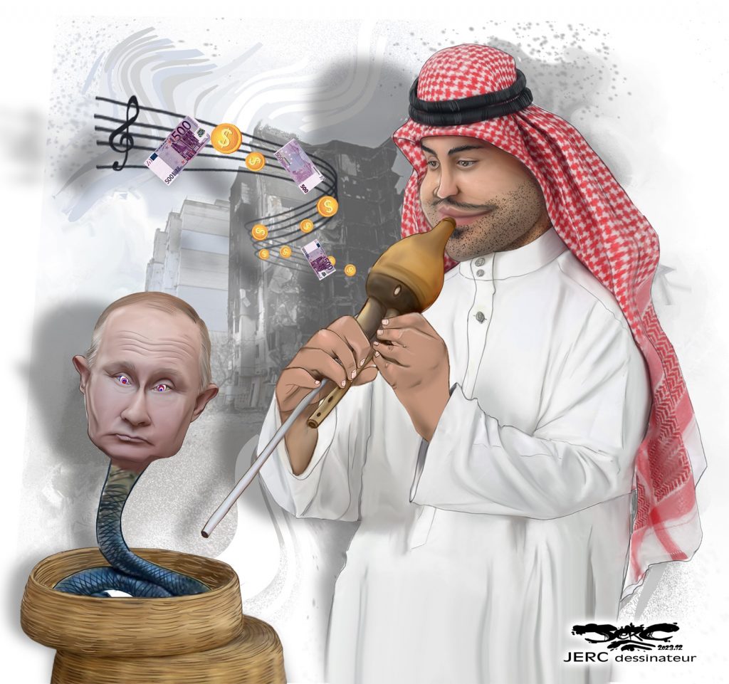 dessin presse humour Vladimir Poutine image drôle Mohammed ben Salmane
