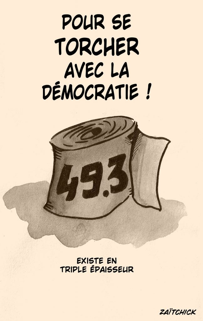 dessin presse humour utilisation massive image drôle article 49.3