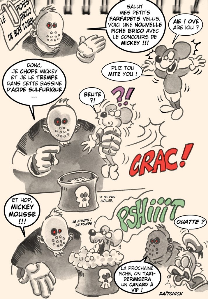 dessin presse humour fiche brico image drôle Bob Zombi