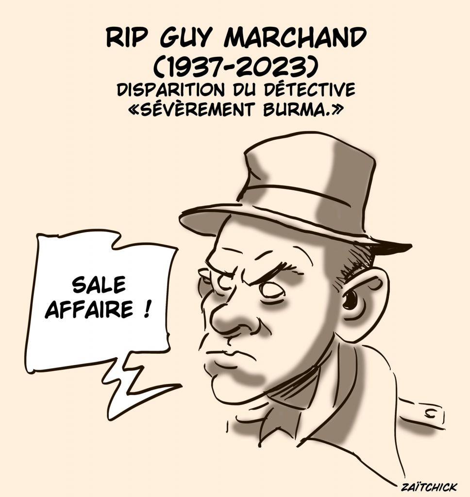 dessin presse humour disparition image drôle Guy Marchand