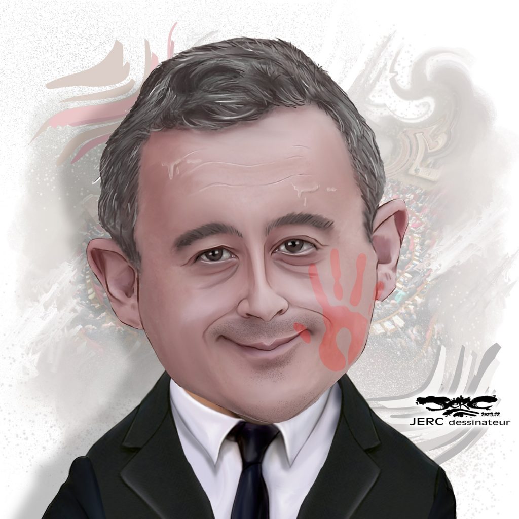 dessin presse humour Gérald Darmanin image drôle rejet projet loi immigration