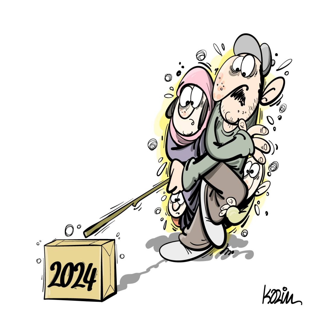 dessin presse humour nouvelle année 2024 image drôle
