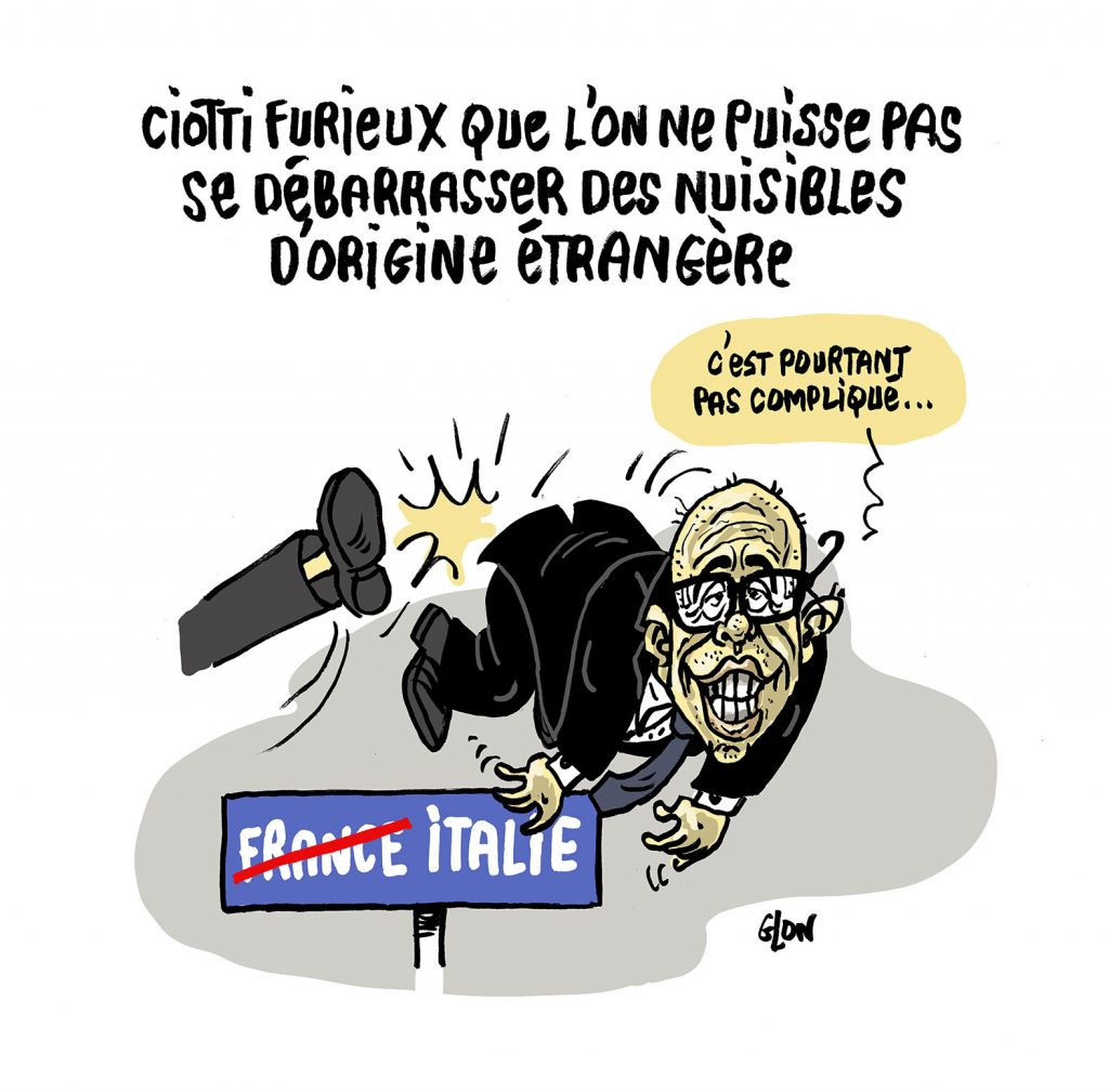 dessin presse humour Éric Ciotti image drôle censure loi immigration