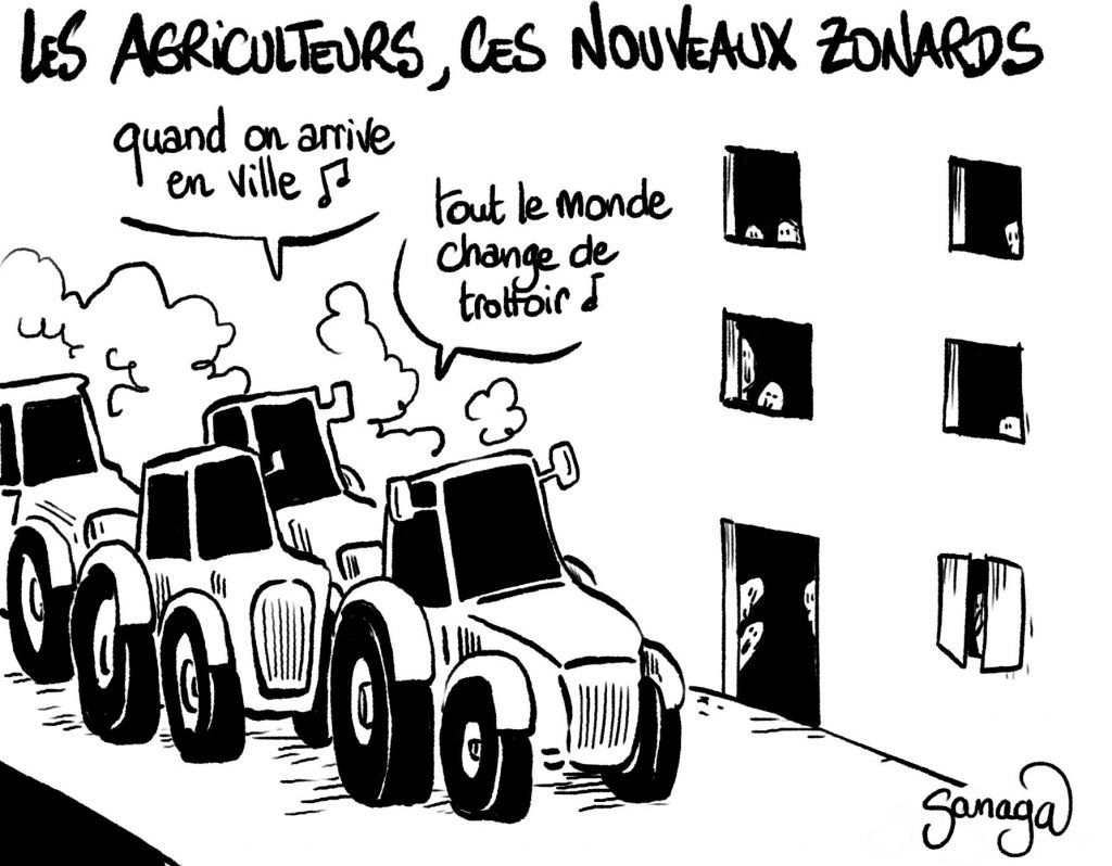 dessin presse humour blocage paris image drôle colère agriculteurs