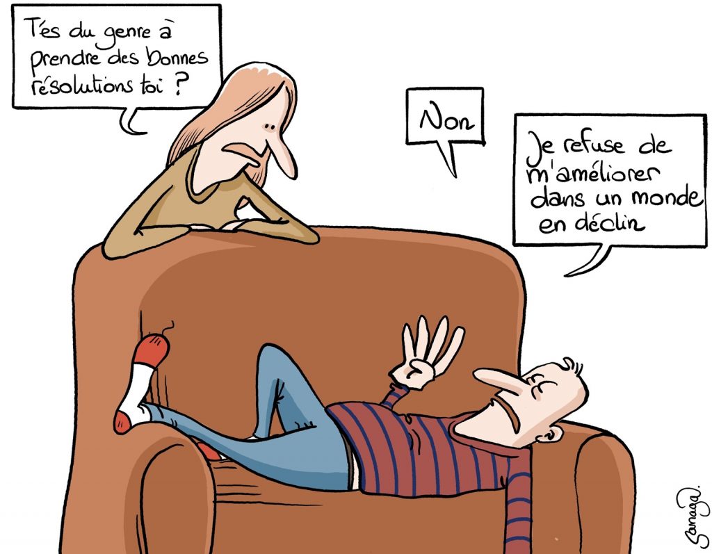 dessin presse humour nouvelle année image drôle bonnes résolutions