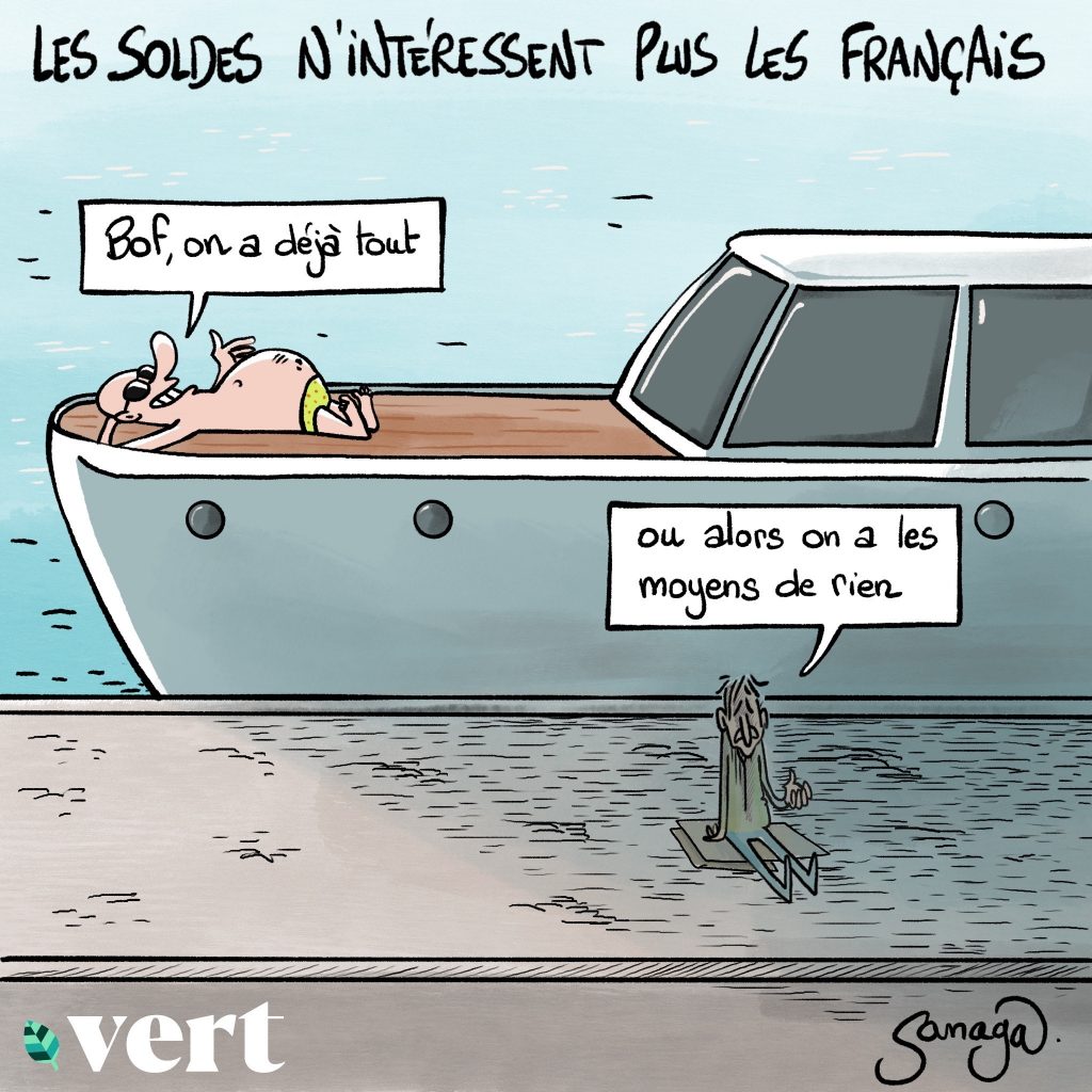 dessin presse humour désintérêt Français image drôle soldes