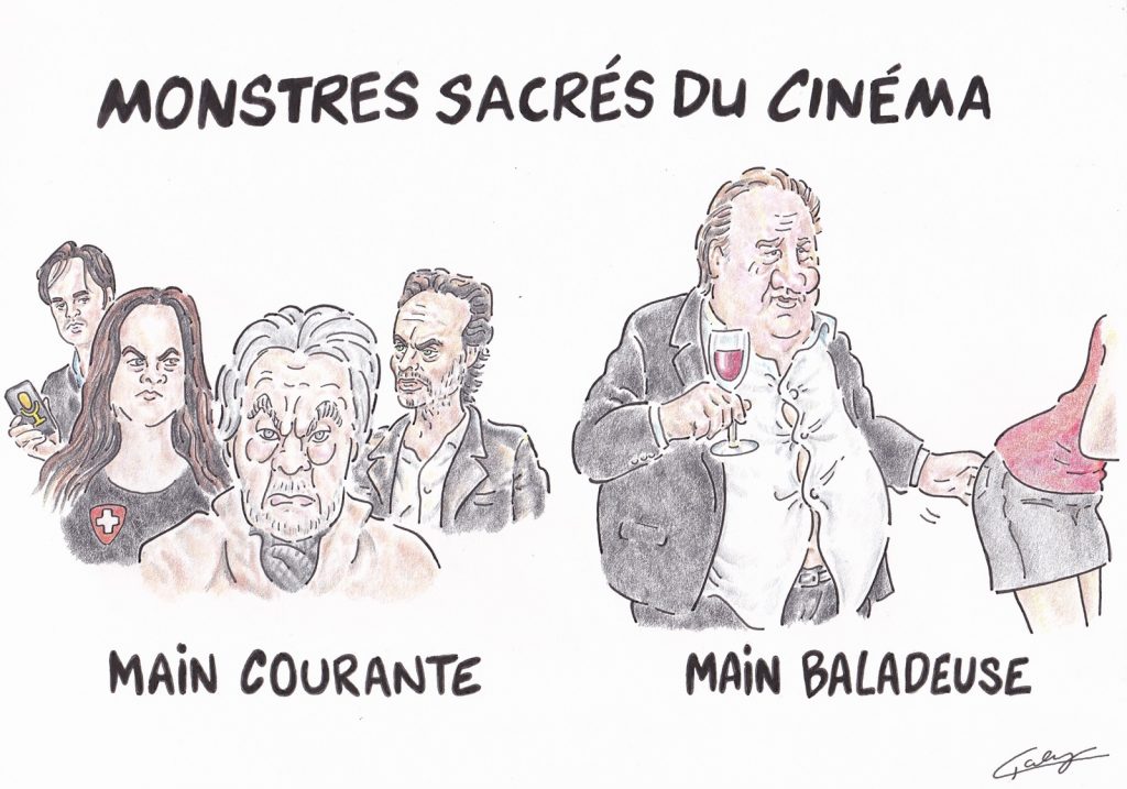 dessin presse humour affaires image drôle Delon et Depardieu