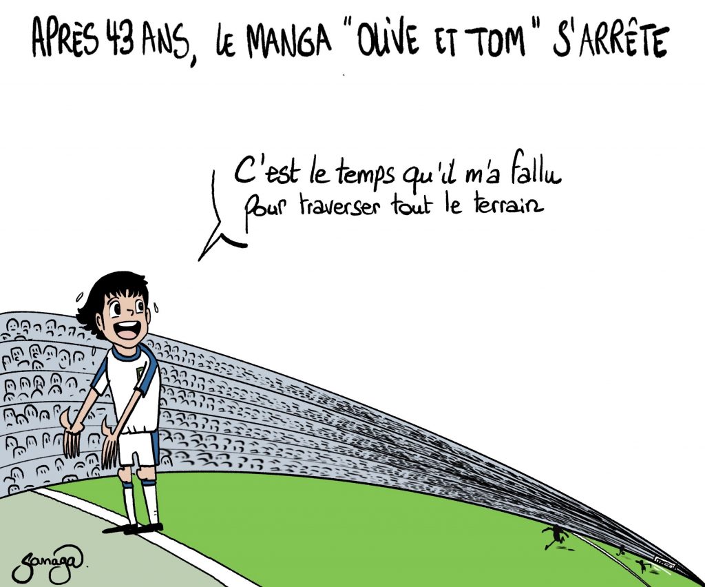 dessin presse humour arrêt manga image drôle Olive et Tom