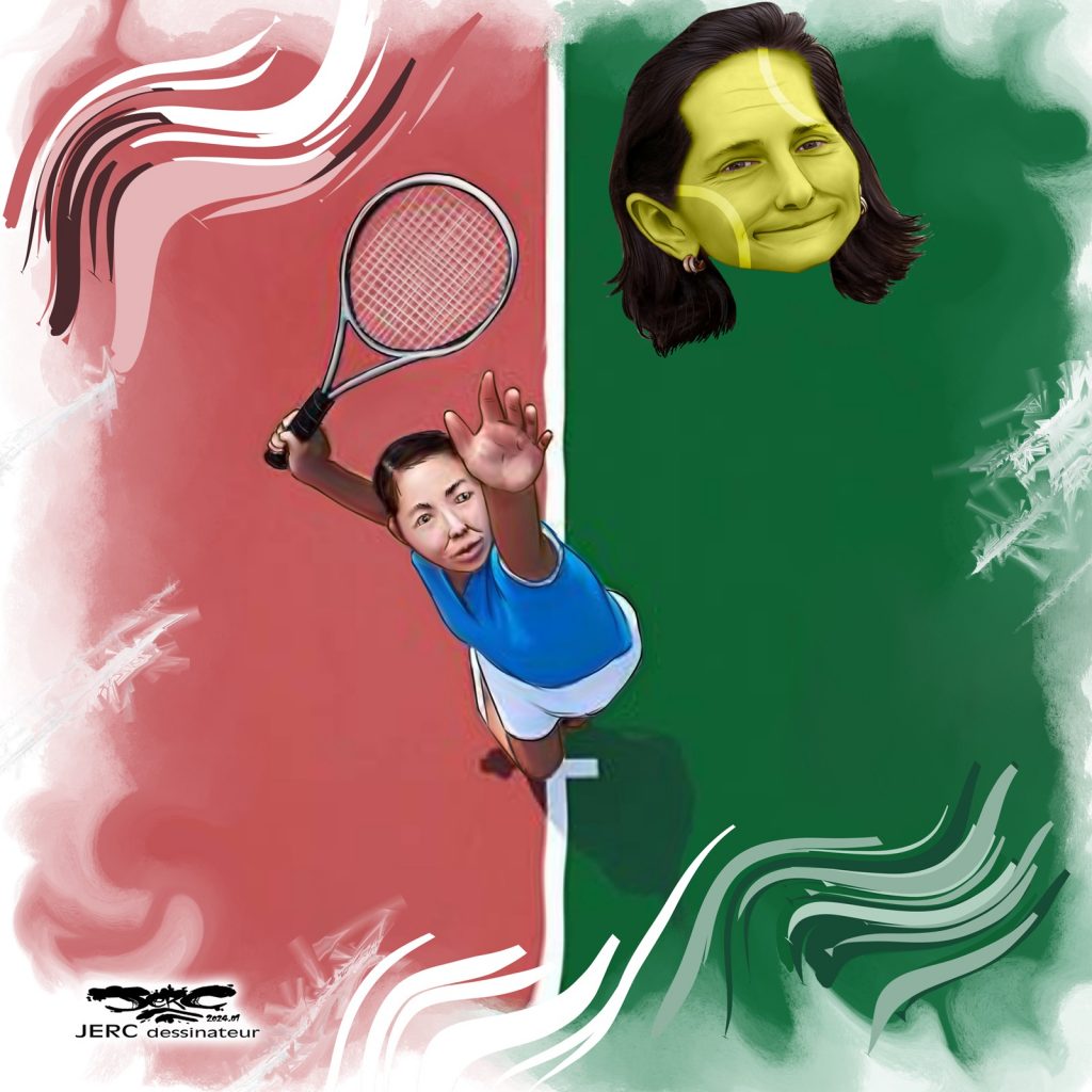 dessin presse humour Amélie Oudéa-Castéra image drôle polémique salaire Fédération Française Tennis