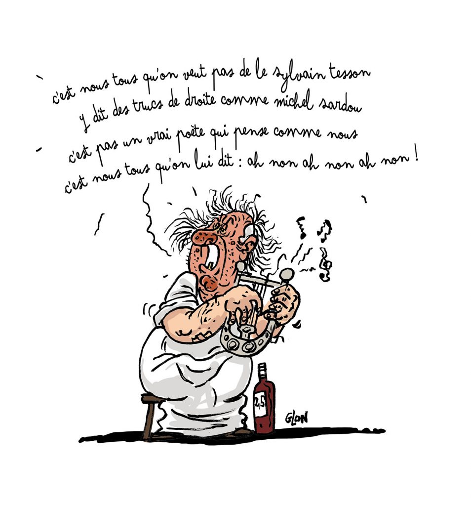 dessin presse humour choix Sylvain Tesson image drôle parrainer Printemps des Poètes