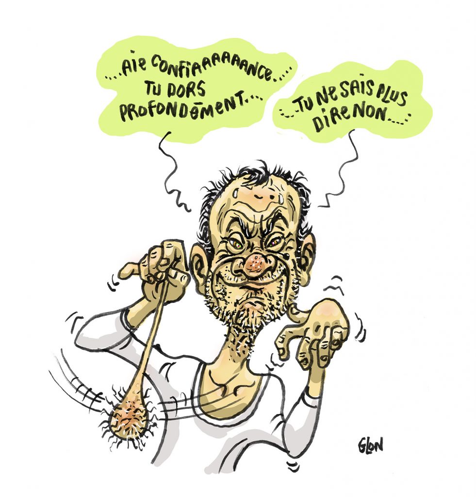 dessin presse humour accusation viol image drôle psychanalyste Gérard Miller hypnose