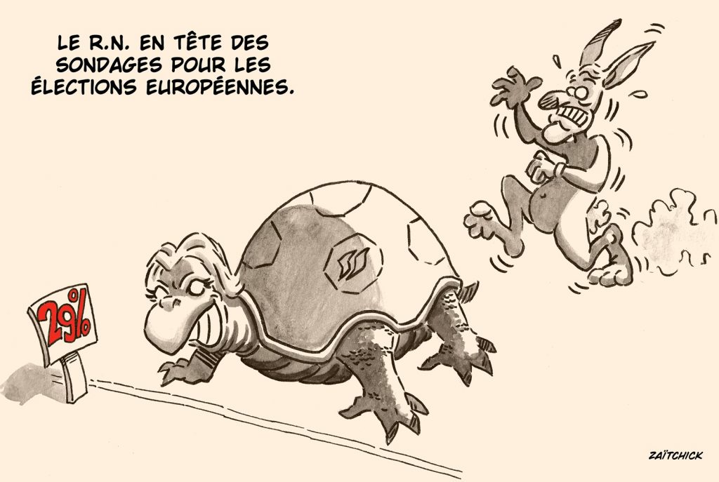 dessin presse humour élections européennes image drôle Rassemblement National