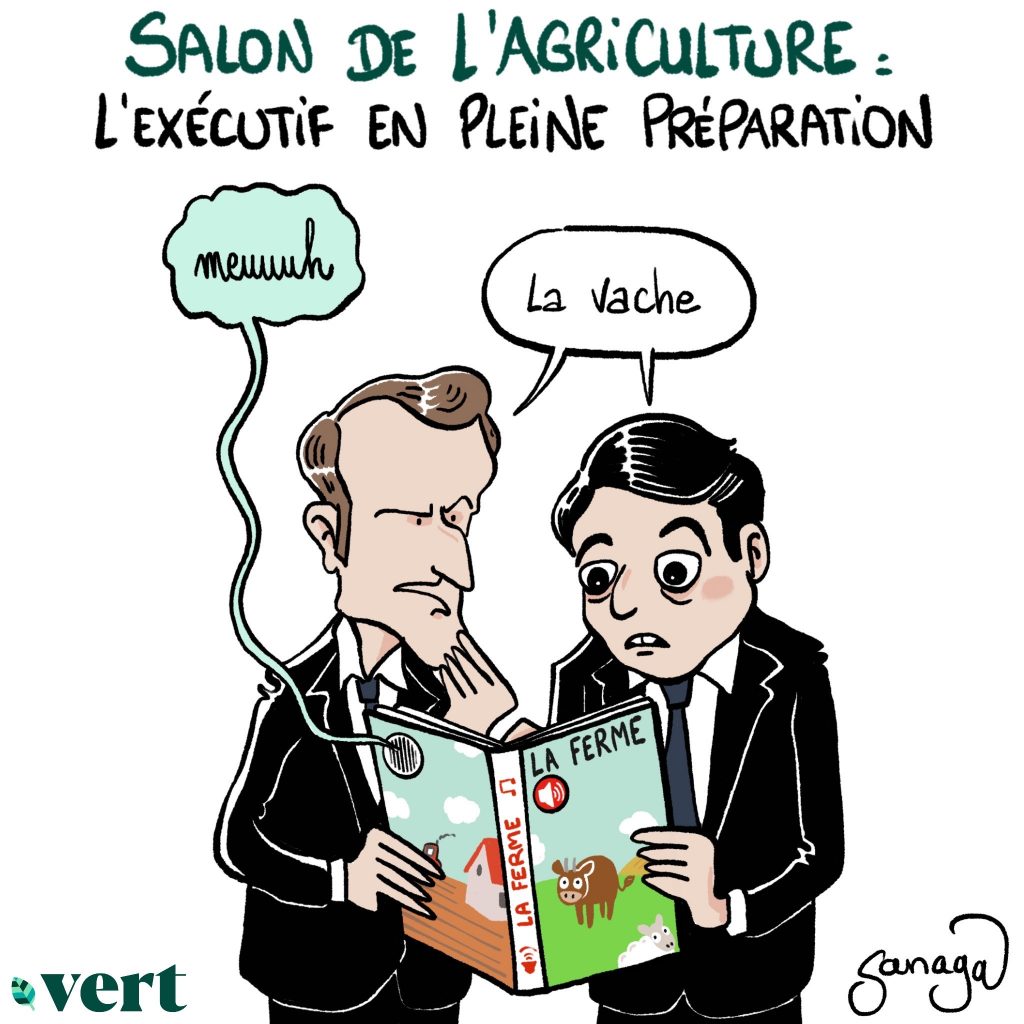 dessin presse humour Emmanuel Macron Gabriel Attal image drôle Salon Agriculture