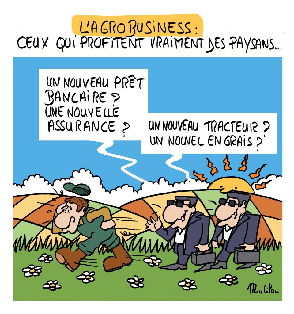 dessin presse humour paysans image drôle agrobusiness