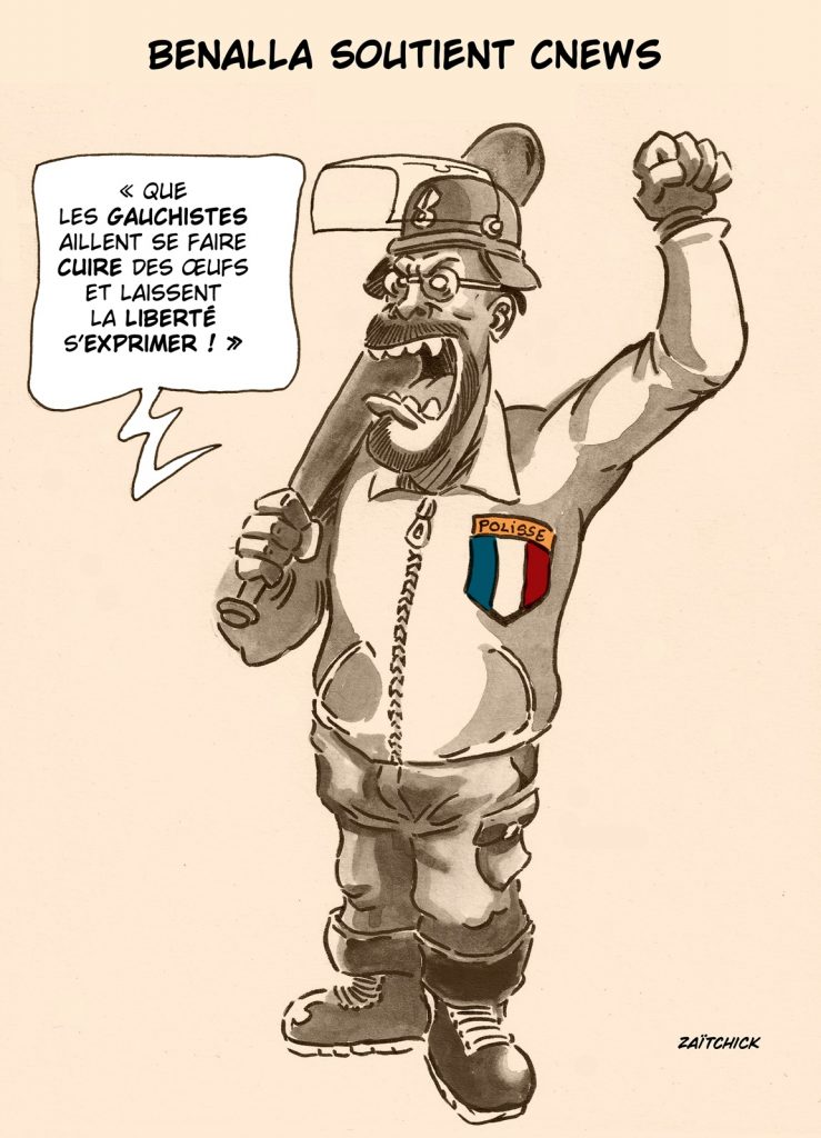 dessin presse humour Alexandre Benalla image drôle décision Conseil d’État Cnews