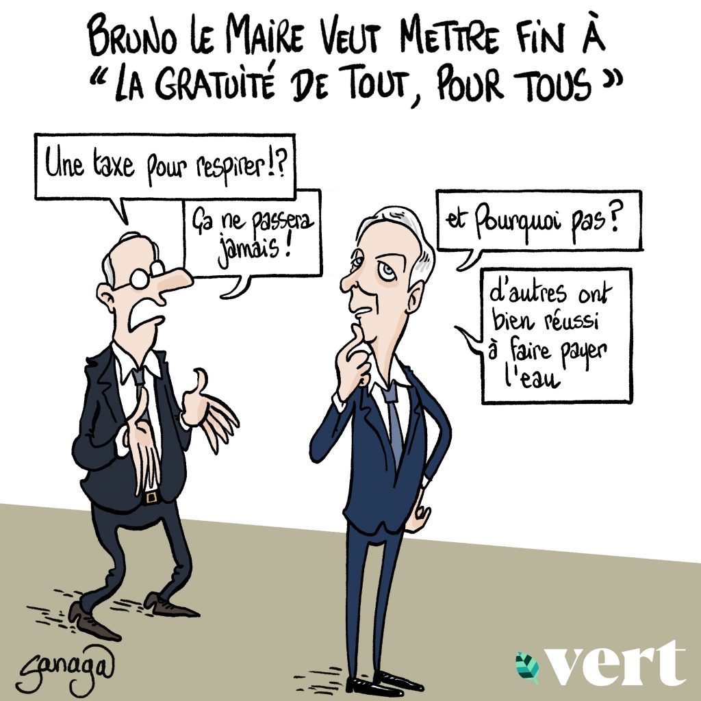 dessin presse humour Bruno Le Maire image drôle fin gratuité tout tous