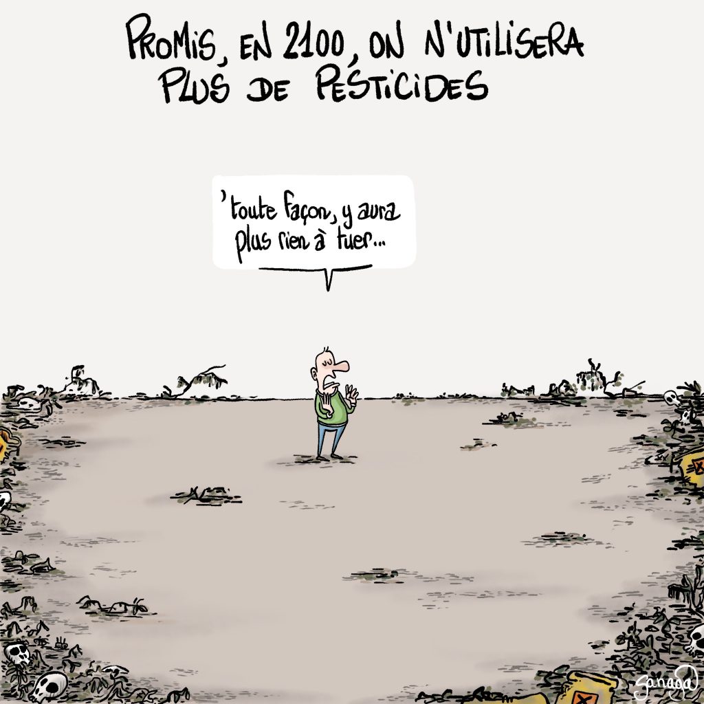 dessin presse humour nature image drôle utilisation pesticides