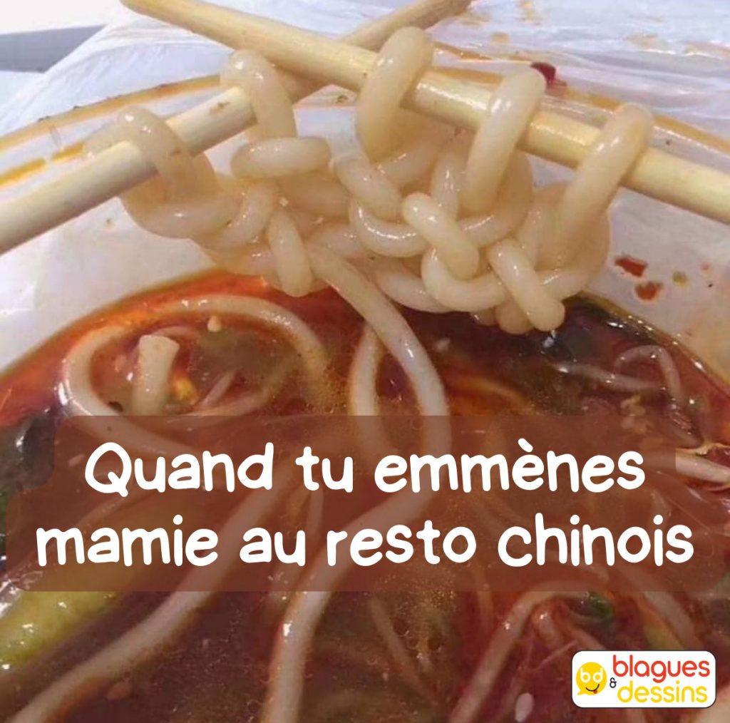 dessin humour mamie restaurant image drôle nouilles chinoises