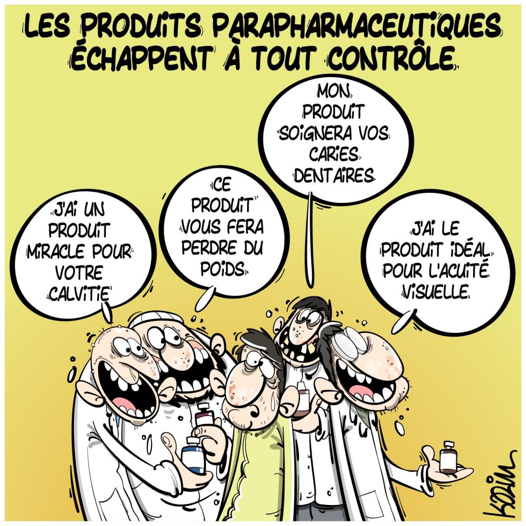 dessin presse humour contrôle image drôle produits parapharmaceutiques