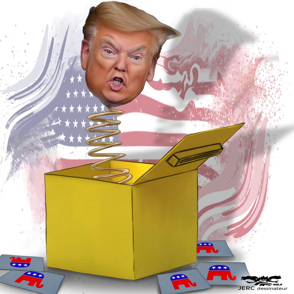 dessin presse humour Donald Trump image drôle primaires républicaines présidentielle américaine