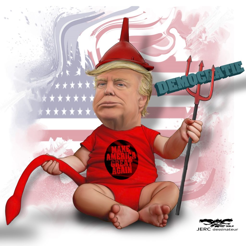 dessin presse humour Donald Trump démocratie image drôle primaires républicaines présidentielle américaine