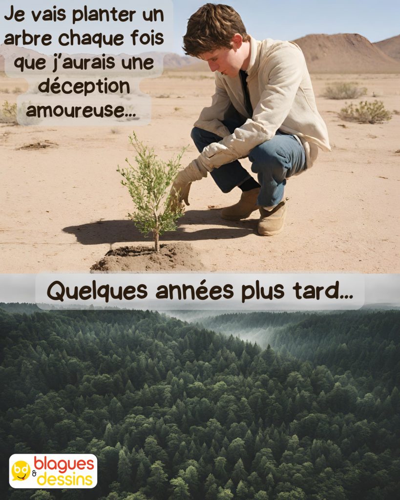 dessin humour planter arbre image drôle déception amoureuse