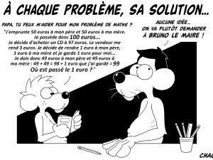 dessin humoristique problème mathématique image drôle déficit Bruno Le Maire