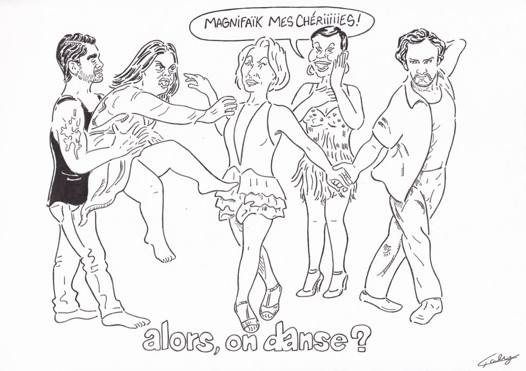 dessin presse humour clash Natasha St-Pier Inès Reg image drôle Danse avec les stars